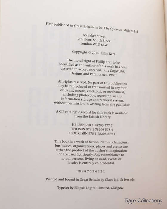 Research by Philip Kerr - signed