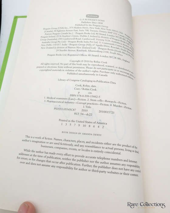 Cure by Robin Cook - Signed Copy