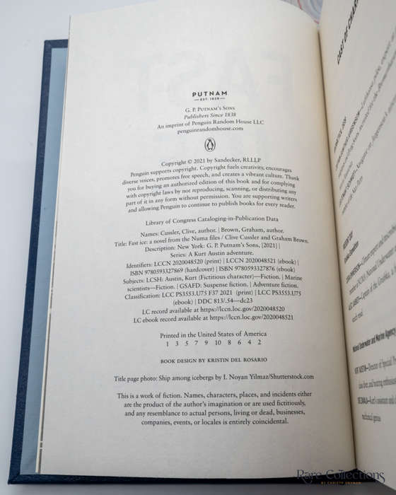 Fast Ice (#18 The Numa Files) by Clive Cussler and Graham Brown - Signed Lettered