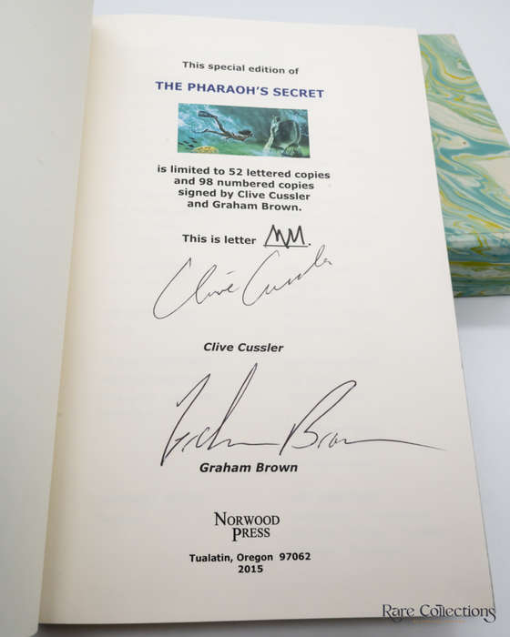 The Pharaoh`s Secret by Clive Cussler and Graham Brown - Double-Signed Lettered