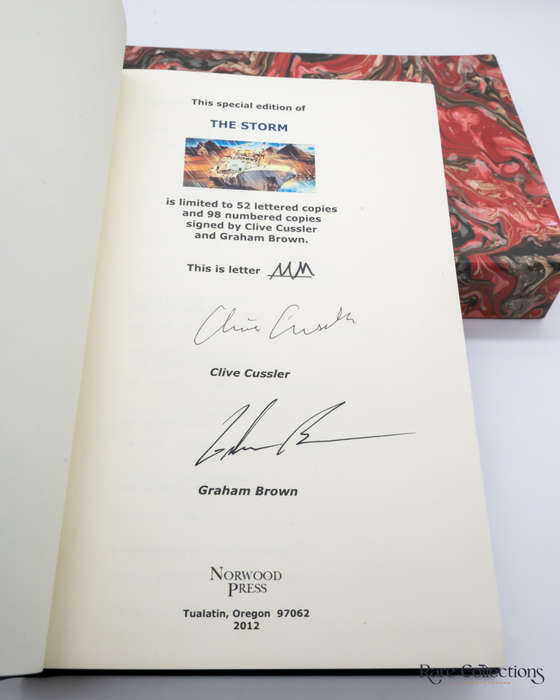 The Storm (#10 Numa Files) by Clive Cussler and Graham Brown - Double-Signed Lettered