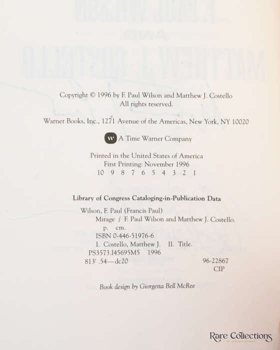 Mirage by Wilson, F. Paul & Costello, Matthew (Double Signed)
