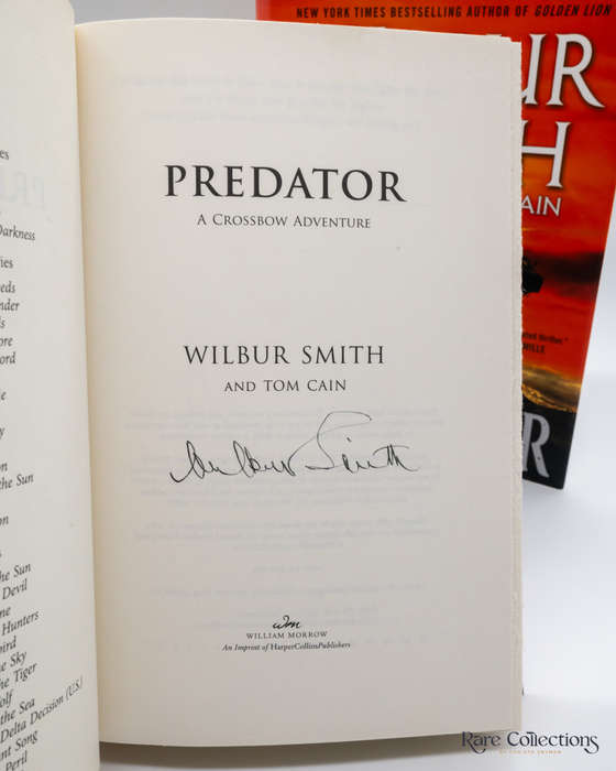 Predator - a Crossbow Novel by Wilbur Smith and Tom Cain - Signed