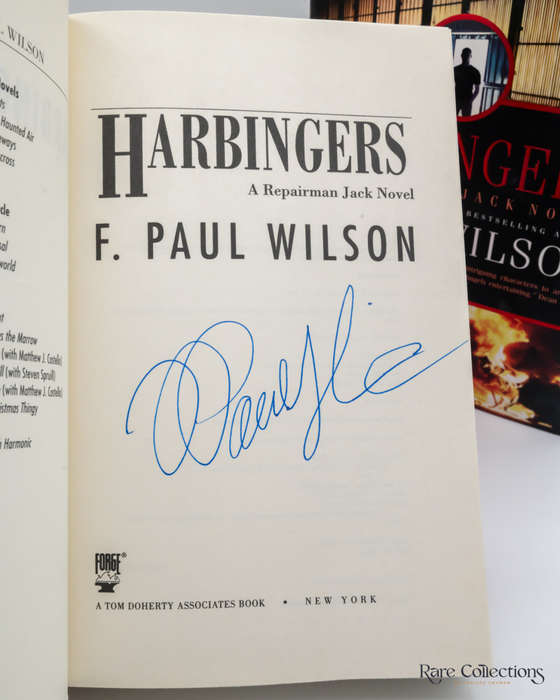 Harbingers - a Repairman Jack Novel by F. Paul Wilson - signed