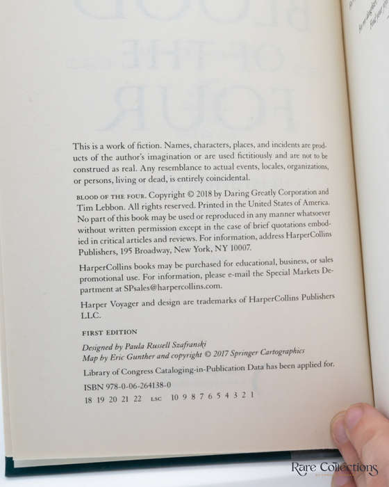 Blood of the Four by Christopher Golden and Tim Lebbon (Double Signed)