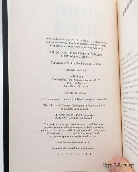 Carbide Tipped Pens - Seventeen Tales of Hard Science Fiction edited by Ben Bova and Eric Choi