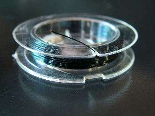 BLACK Tigertail Beading Wire 0.38 -  (+-10 metres)