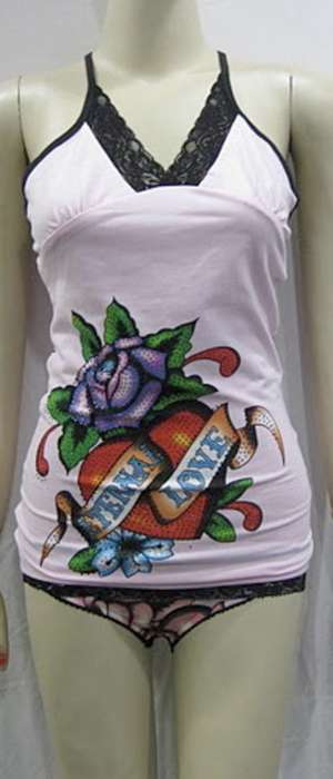 Ed Hardy Night wear in Pink ( Size S/M)