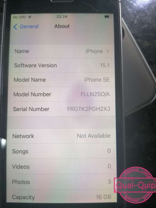 APPLE IPHONE SE | FLLN2SO/A | A1723 | FINGERPRINT ID | SMART PHONE