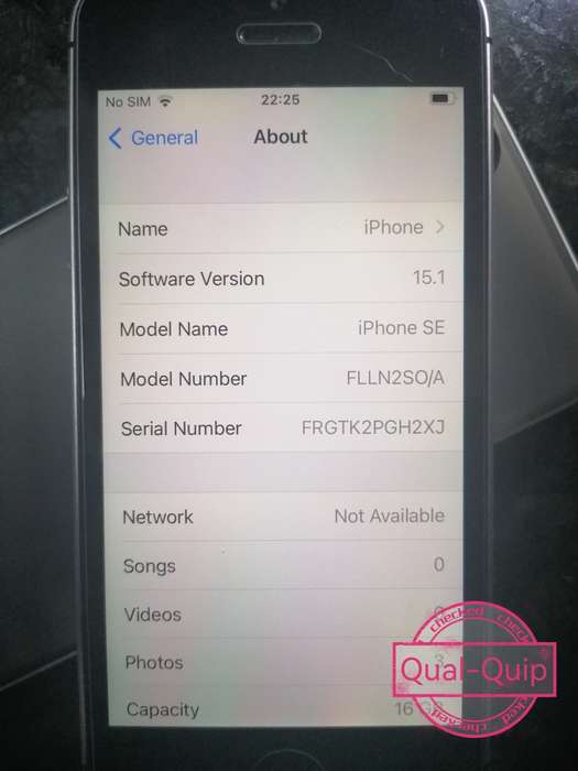 APPLE IPHONE SE | FLLN2SO/A | A1723 | FINGERPRINT ID | SMART PHONE