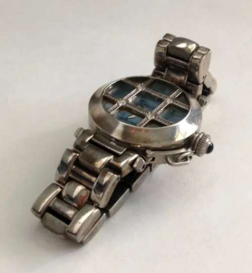 Vintage Designer Cartier Bille Pasha Argent .925 Silver Ladies Dress Watch As Found.
