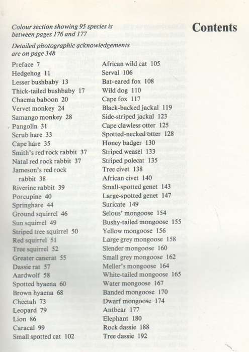 MABERLY'S MAMMALS OF SOUTHERN AFRICA - RICHARD GOSS (1990)