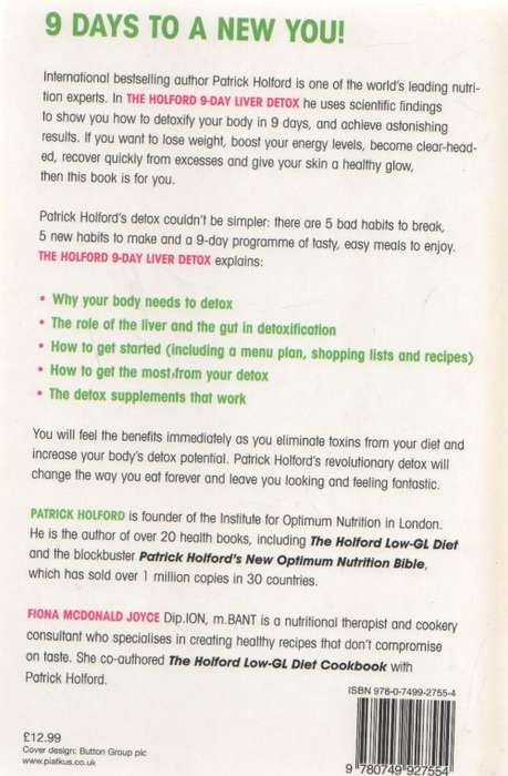 THE HOLFORD 9-DAY LIVER DETOX - PATRICK HOLFORD and FIONA MCDONALD JOYCE (2009)