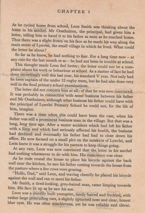 LEON AT CLAN COLLEGE - TOPSY SMITH (2ND IMPRESSION 1966)