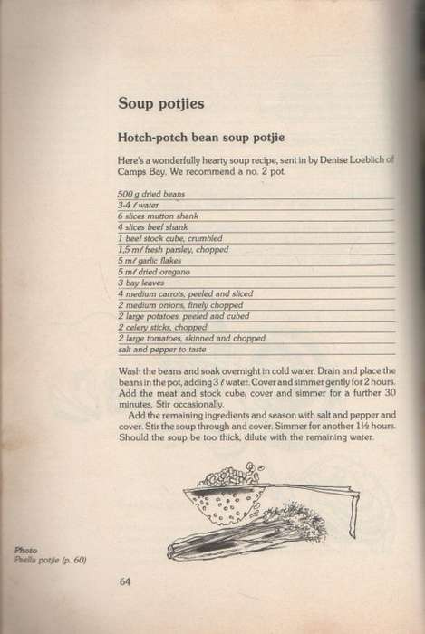 HUISGENOOT POTJIEKOS - MARLENE HAMMANN , 80 RECIPES TESTED (2ND EDITION 1990)