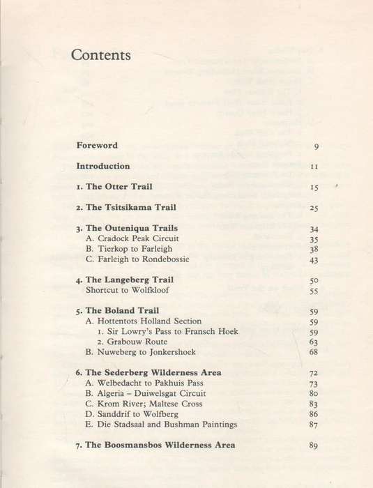 TRAILS AND WALKS IN THE SOUTHERN CAPE - JOSE BURMAN (1 ST PUBLISHED 1980)