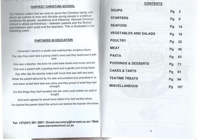HARVEST PANTRY  -HARVEST CHRISTIAN SCHOOL (NOT DATED)