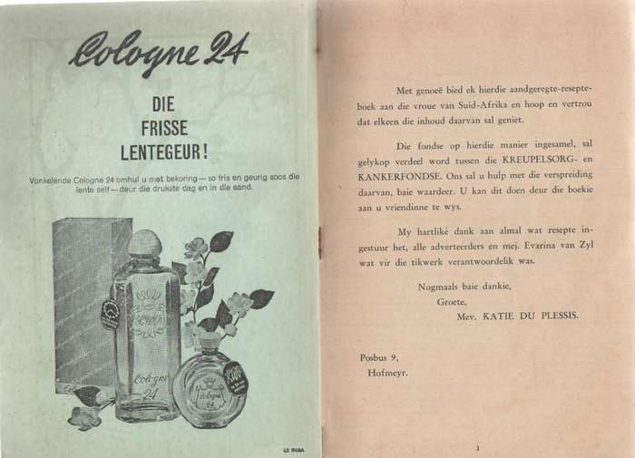 AS DIE SON SAK - KATIE DU PLESSIS (OUD) FONDSE VIR KREUPELSORG & KANKERFONDSE - RESEPTEBOEK