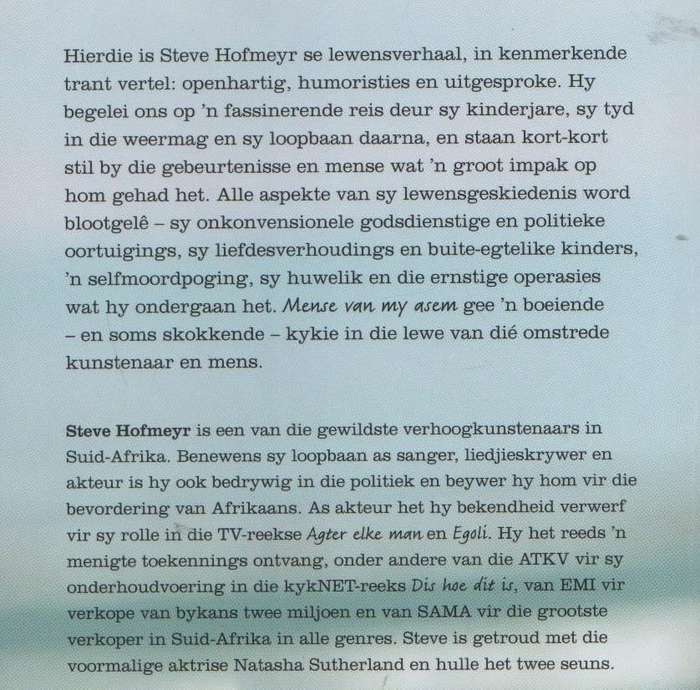 MENSE VAN MY ASEM - STEVE HOFMEYER (1 STE DRUK 2008)