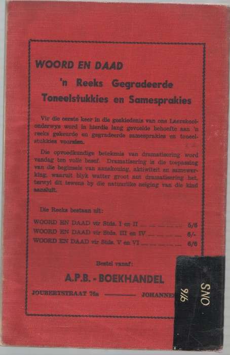 ONS REIS DEUR ONS LAND - EXCELSIORBOEKIES VI NR 9 (APB 1953)