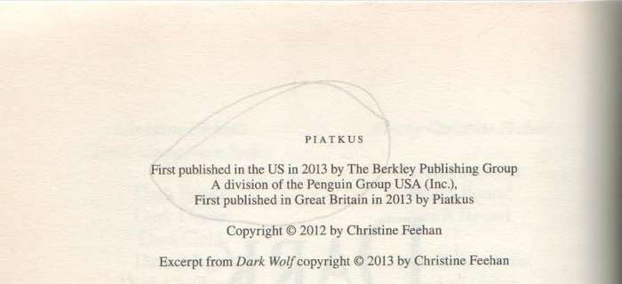 DARK LYCAN A CARPATHIAN NOVEL - CHRISTINE FEEHAN (1 ST PUBLISHED 2013)