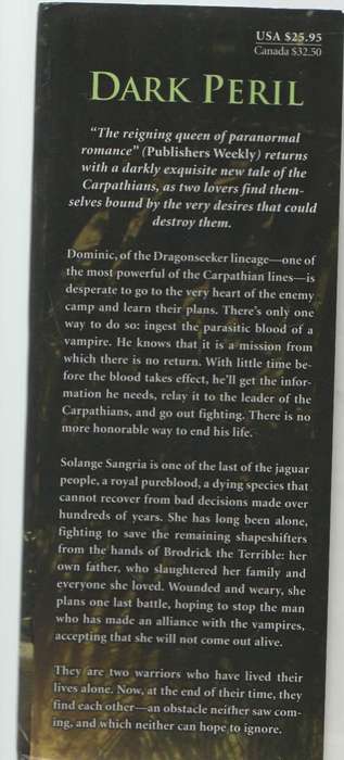 DARK PERIL - CHRISTINE FEEHAN ( 1ST PUBLISHED 2010)