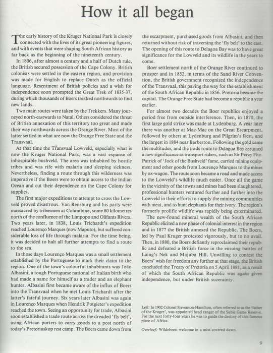 THE KRUGER A SUPREME AFRICAN WILDERNESS - BRUCE AIKEN (1988)