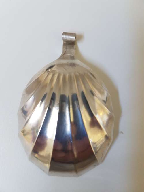 Art Deco Sunburst Silver Plated Pendant.