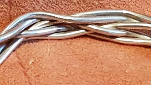 Solid Sterling Silver Twisted Wire Bangle.  All New Hand Made.18.7 g.