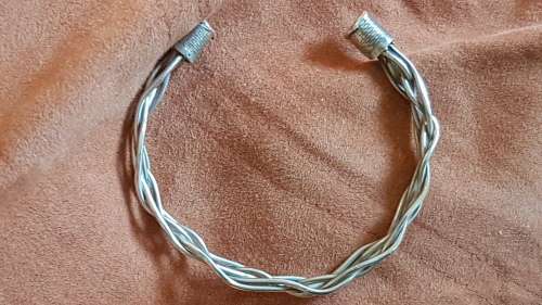 Solid Sterling Silver Twisted Wire Bangle.  All New Hand Made.18.7 g.