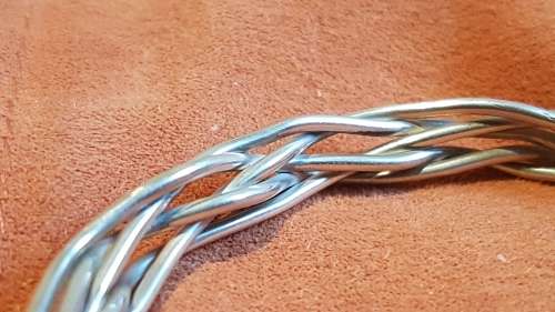 Solid Sterling Silver Twisted Wire Bangle.  All New Hand Made.18.7 g.