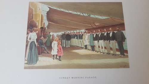 Union Jottings by William Whitelock Lloyd. Life on board ship R.M.S. Scot of the Union Line. c. 1890