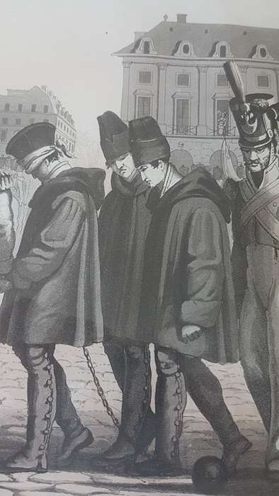 Original Hand Colour Aquatint.  Military Degradation in the Place Vendome 1822  by William Sams