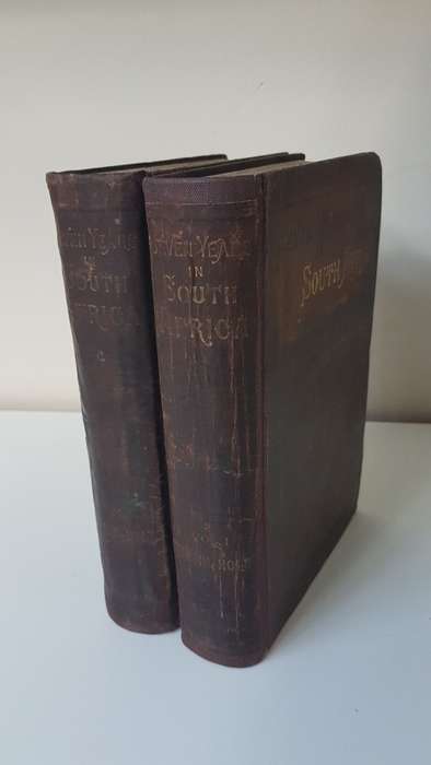 Original 1881 2 Volume Set: Holub. Seven Years in South Africa.