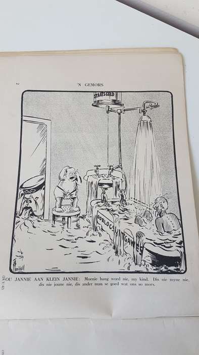 Honiball: Deur die Politieke Bril. Prente uit `Die Burger` 1942-1943. Deur Honiball en de Villiers.