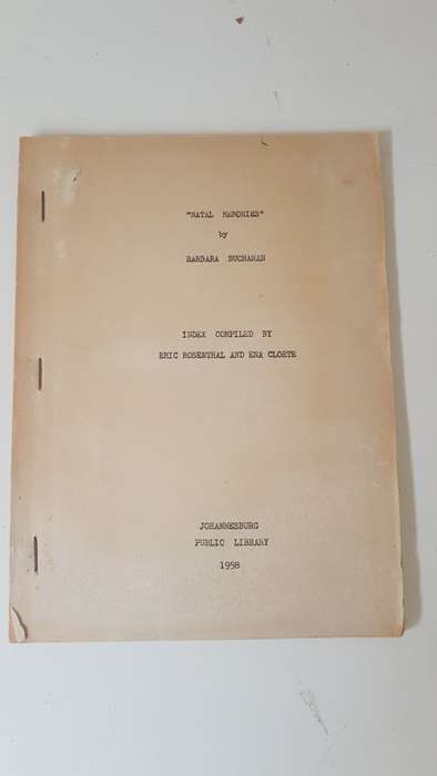 Natal Memories by Barbara Buchanan. With separate index compiled by Eric Rosenthal and Ena Cloete