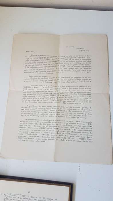 Hannah Medical Practice in the British Empire  With  petition to King George V and  2 letters