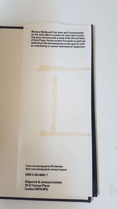 Gary Player. To Be The Best. Reflections of a champion. Inscribed, signed, and dated