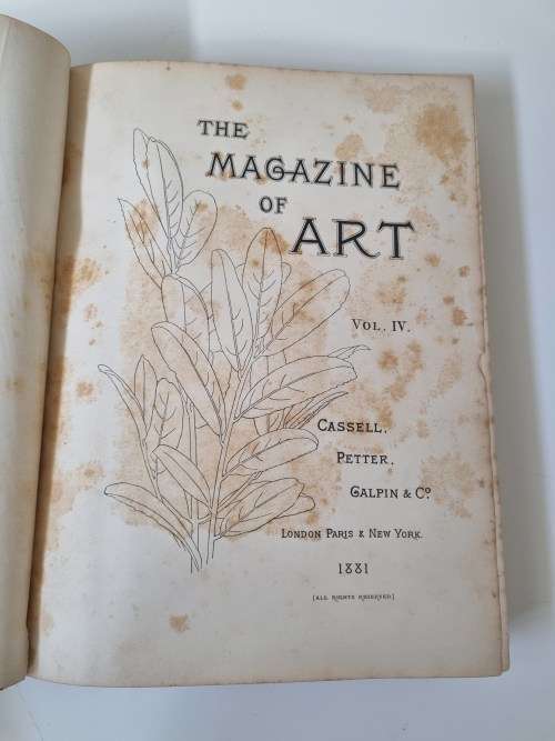 The Magazine of Art. Volume IV.. 1881 Huge Book with Brand New Leather Binding.