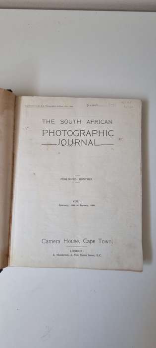 The South African Photographic Journal. Volume 1. Numbers 1 to 11. February 1908 to January 1909.