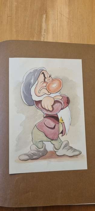RARE Sketch Book Disney, Walt Publication Date: 1938. 12 beautiful raised plates Snow White Dwarves