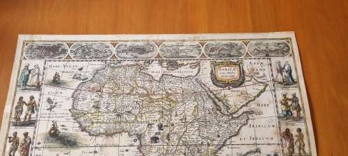 Africae nova Tabula. First State (c.1606) with contemporary hand colour.  Africa Map, 1606 original