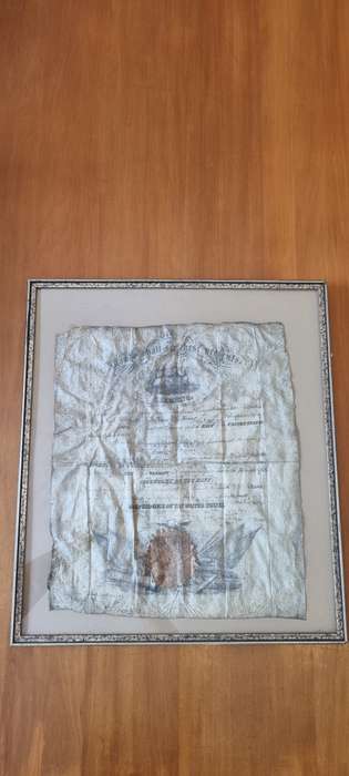 Original 1860 United States Navy Commission on Vellum