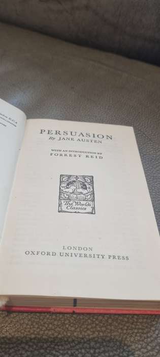 JANE AUSTEN! RED GILT DECORATED MORROCCO LEATHER ! Persuasion ( with introduction by Forrest Reid ).