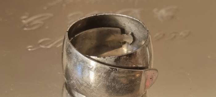 Hand made stainless steel wraparound hoop ring. ADJUSTABLE.