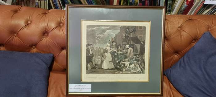 William Hogarth Original 1763 engraving! THE ARREST, RAKES PROGRESS