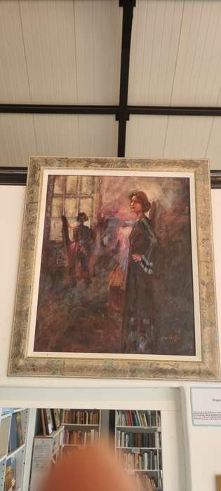 Yve Hofer. ORIGINAL OIL FRAMED. In the Studio