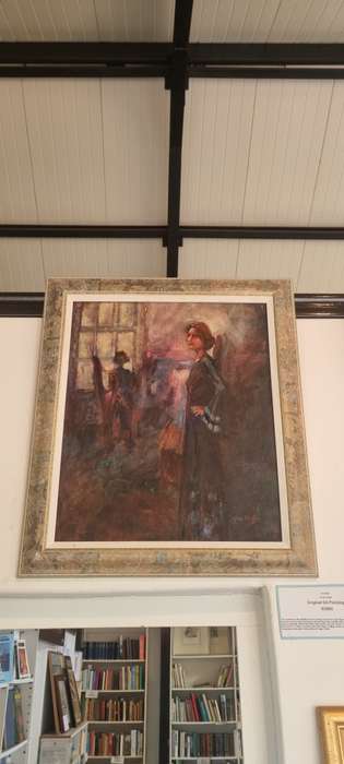 Yve Hofer. ORIGINAL OIL FRAMED. In the Studio