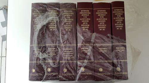 NEW Butterworths Consolidated Index and Noter-up to the All South African Law Reports (1947-2012)