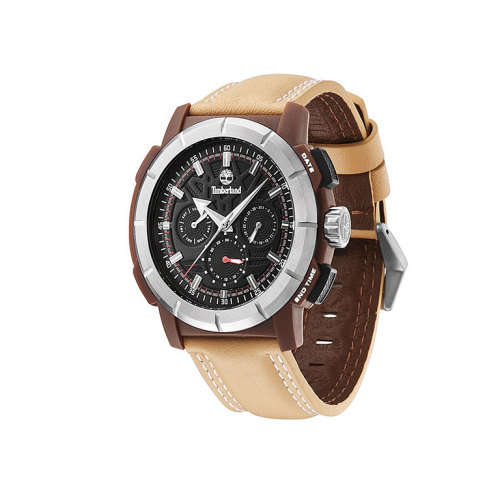 Timberland® Beige Leather Multifunctional Watch**NEW**Free Delivery